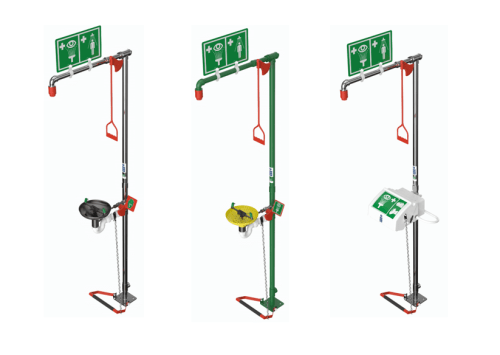 Unheated emergency safety showers