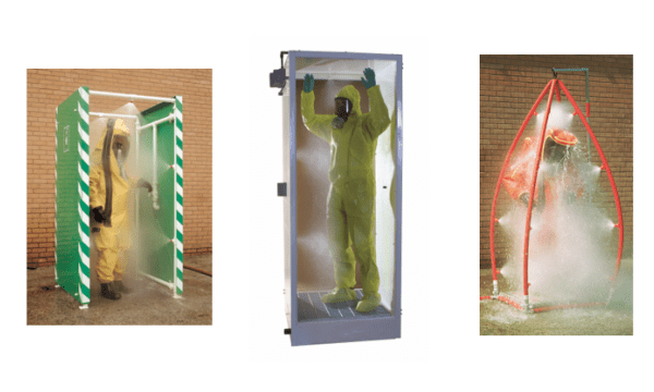 PPE decontamination showers