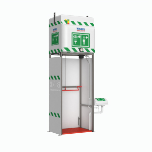 Tankdouche met verwarmd water 