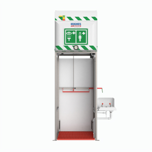 Tankdouche met verwarmd water 