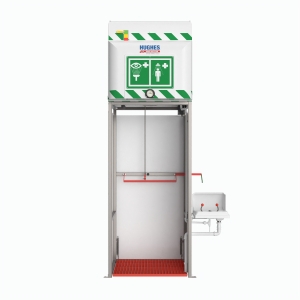 Tankdouche met verwarmd water 