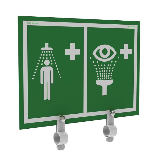 Pictogram oog- en nooddouche 