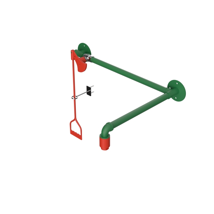 Nooddouche om boven een deur te plaatsen