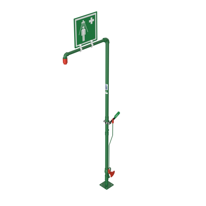 unheated selfdraining emergency safety shower