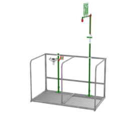 unheated emergency safety shower with eyebath