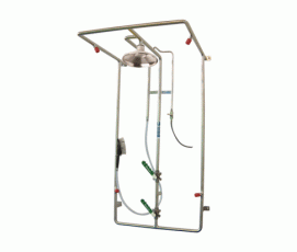 decontamination shower cleaning PPE wallmounted