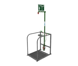 selfdraining emergency shower with eyebath