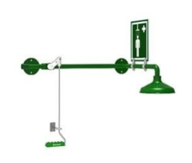 onverwarmde nooddouche muurmontage labo