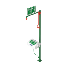 unheated emergency safety shower with eyebath